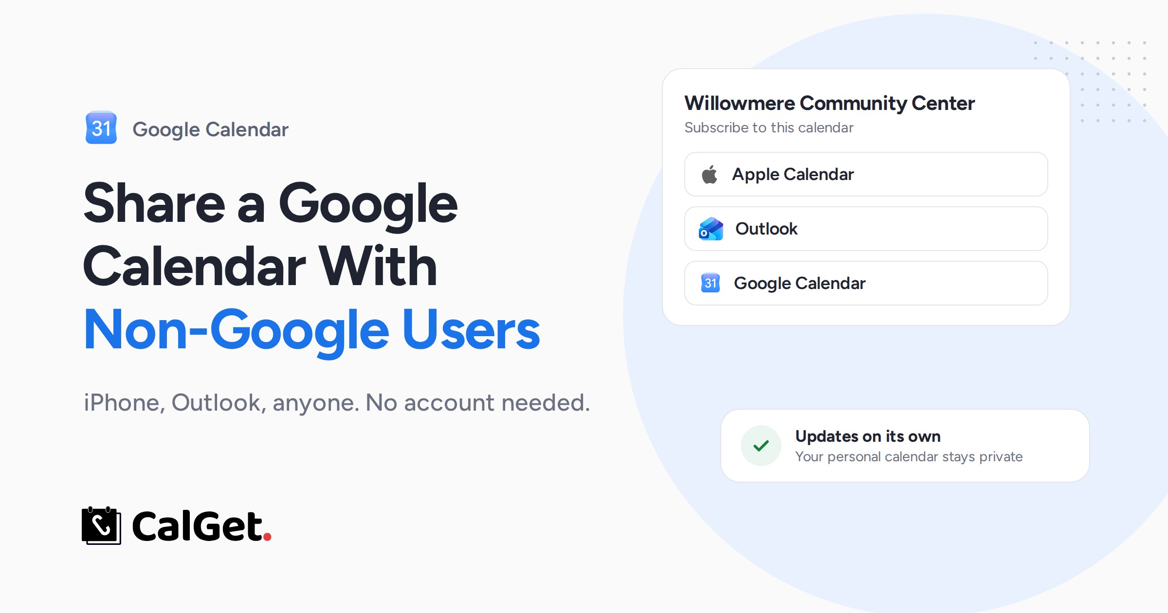 How to Share a Google Calendar With People Who Don't Use Google