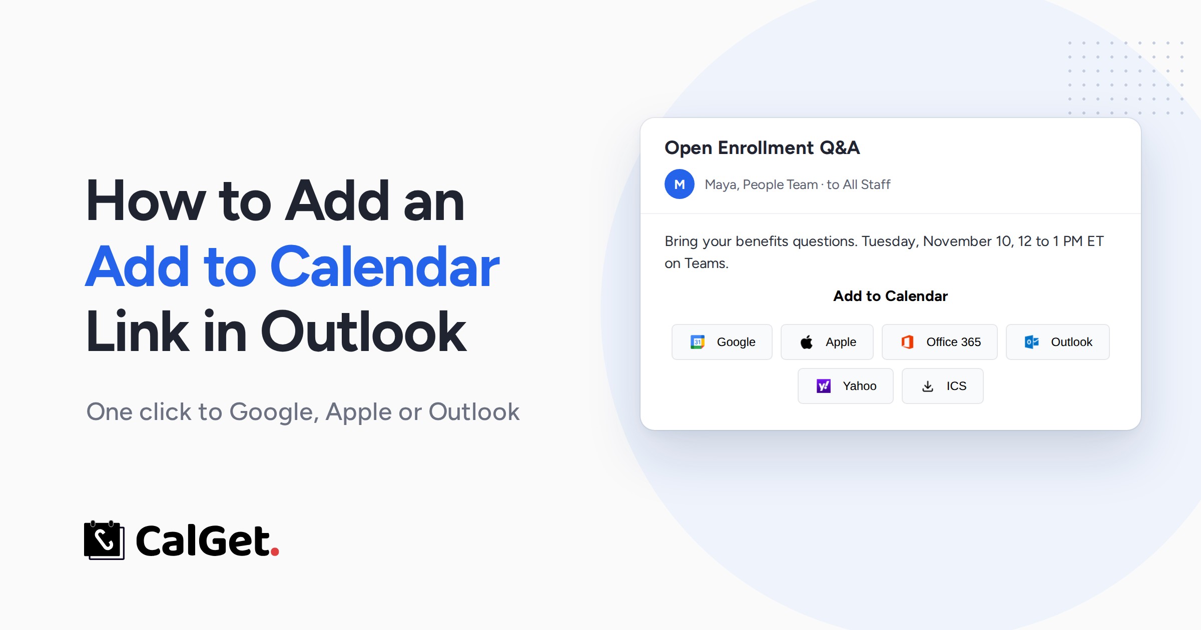 How to Add an Add to Calendar Link in an Outlook Email